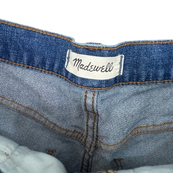 Madewell High Rise Jean Shorts Distressed Cut-Off Style - Picture 3 of 5